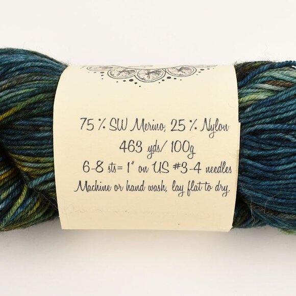 Lambstrings Yarn Tralala Sock 75% SW Merino 25% Nylon 463 Yds Color Raku - Picture 3 of 5